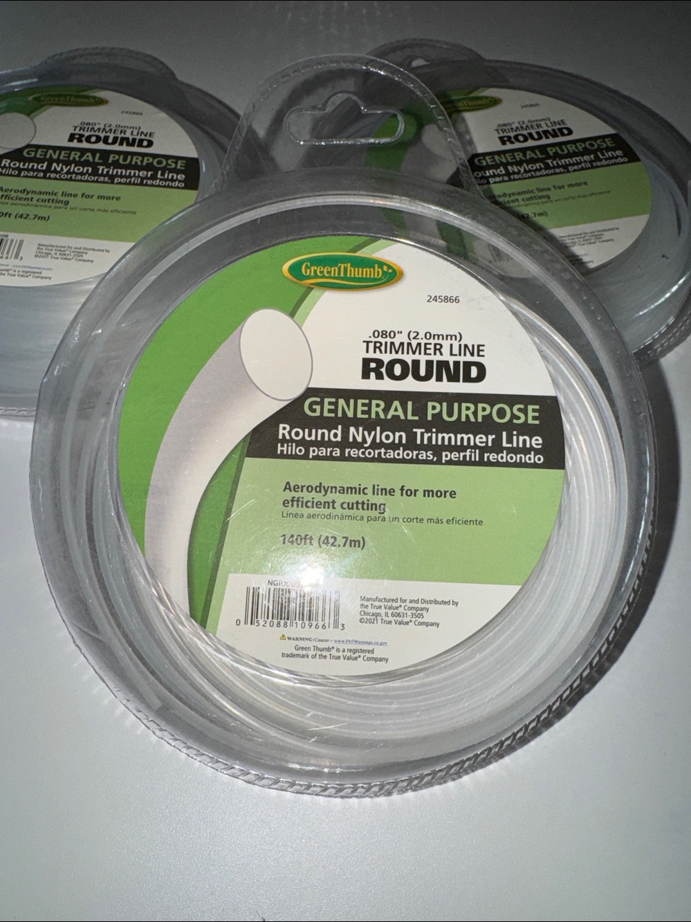 Great for making Wreaths/other Crafts GreenThumb Round Nylon Trimmer Line • 3 Pk - Picture 2 of 3